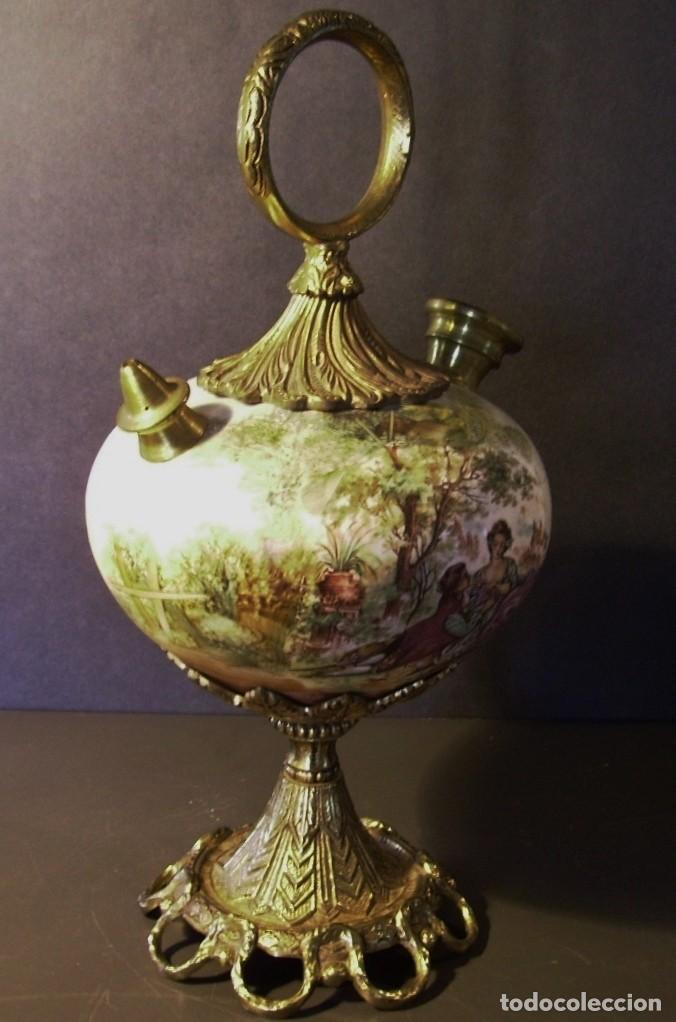 Antig&uuml;edades: ROTUNDO Y GRAN BOTIJO DE PORCELANA Y BRONCE - Foto 15