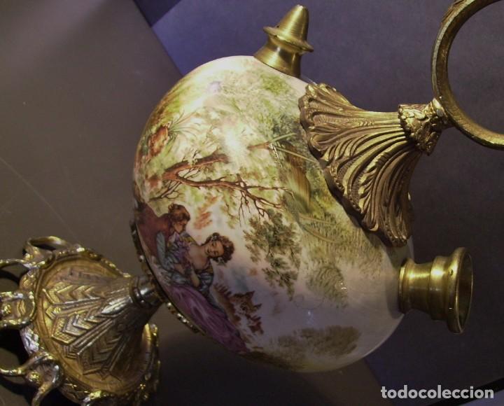 Antig&uuml;edades: ROTUNDO Y GRAN BOTIJO DE PORCELANA Y BRONCE - Foto 20