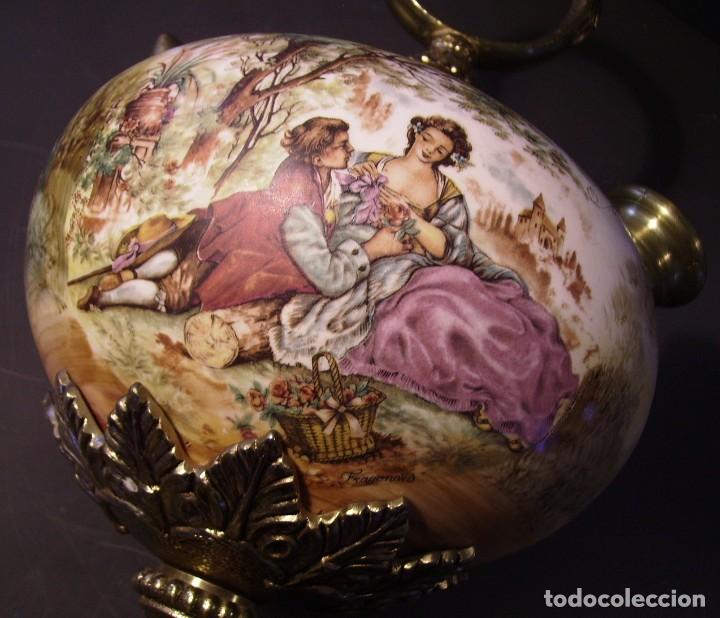 Antig&uuml;edades: ROTUNDO Y GRAN BOTIJO DE PORCELANA Y BRONCE - Foto 21