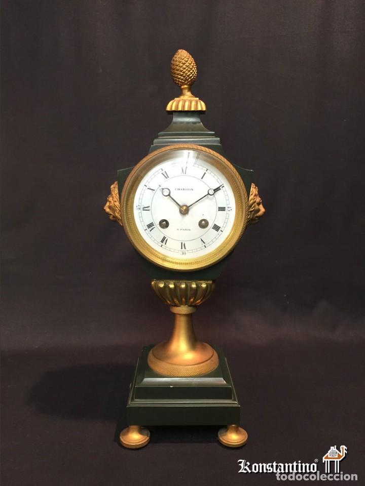 Antig&uuml;edades: 39 cms RELOJ DE PARED DE PENDULO &rdquo;CHARDOU&rdquo; PAR&Iacute;S S XIX - Foto 1