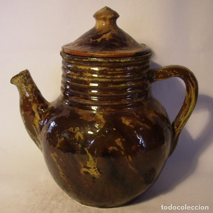 Antig&uuml;edades: EXCELENTE CAFETERA JASPEADA DE CER&Aacute;MICA XIX - Foto 1