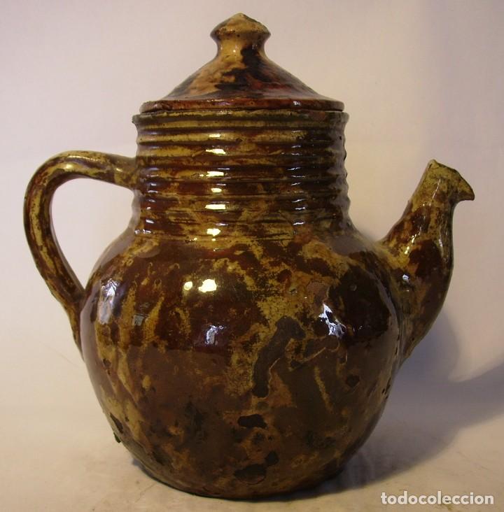 Antig&uuml;edades: EXCELENTE CAFETERA JASPEADA DE CER&Aacute;MICA XIX - Foto 2