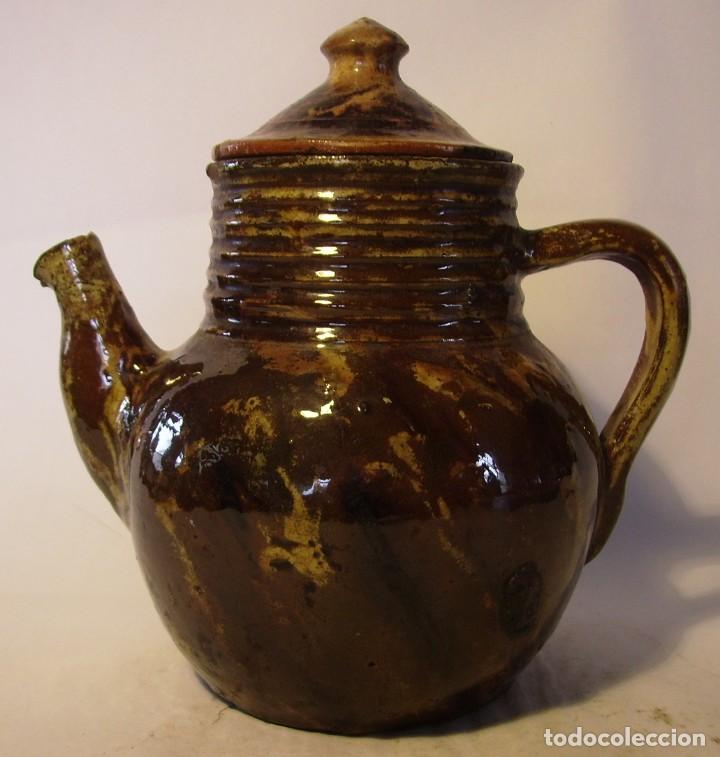 Antig&uuml;edades: EXCELENTE CAFETERA JASPEADA DE CER&Aacute;MICA XIX - Foto 3