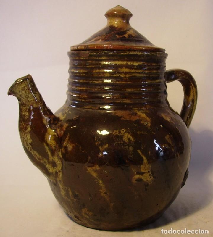 Antig&uuml;edades: EXCELENTE CAFETERA JASPEADA DE CER&Aacute;MICA XIX - Foto 4