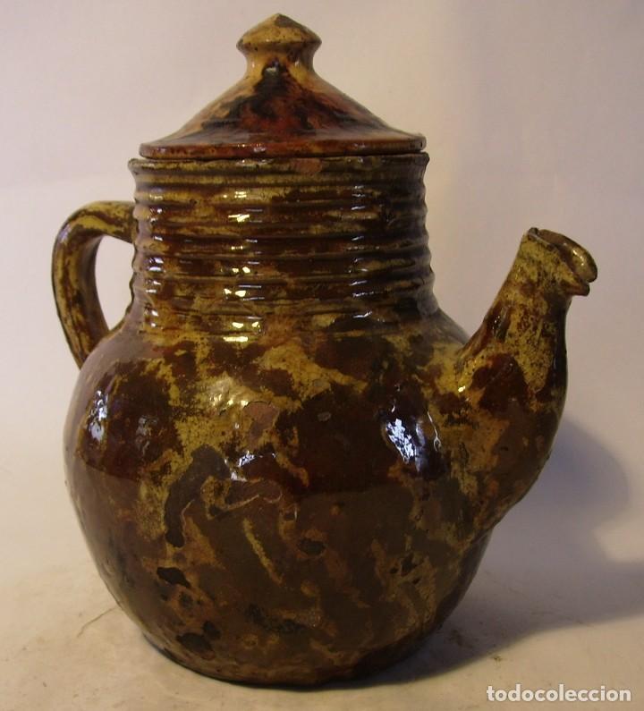 Antig&uuml;edades: EXCELENTE CAFETERA JASPEADA DE CER&Aacute;MICA XIX - Foto 5
