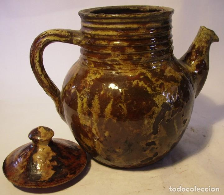 Antig&uuml;edades: EXCELENTE CAFETERA JASPEADA DE CER&Aacute;MICA XIX - Foto 12