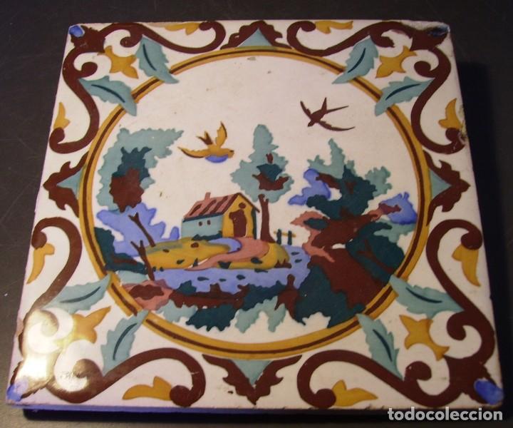 Antig&uuml;edades: AZULEJO DE MANISES XX - Foto 3