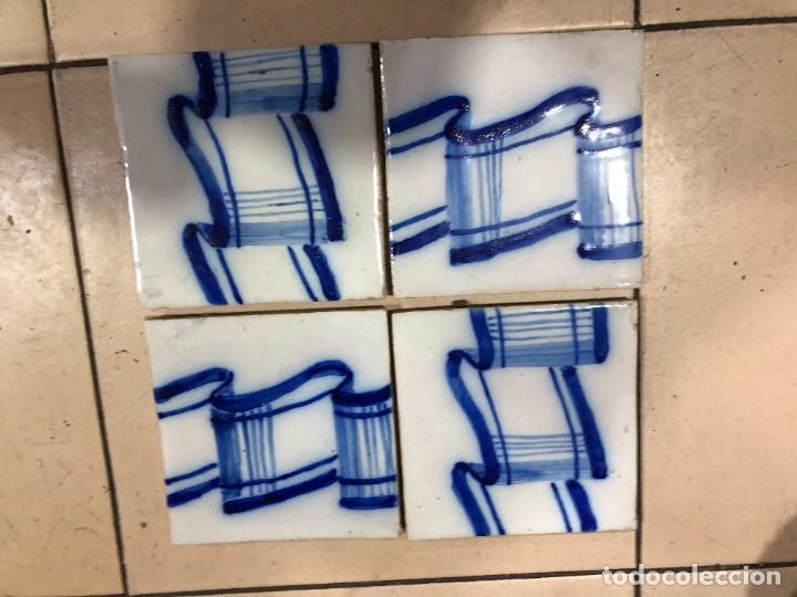 Antig&uuml;edades: LOTE DE 4 AZULEJOS FINALES SIGLO XIX - Foto 5