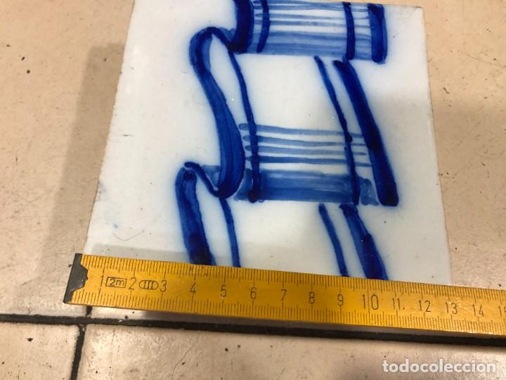 Antig&uuml;edades: LOTE DE 4 AZULEJOS FINALES SIGLO XIX - Foto 9