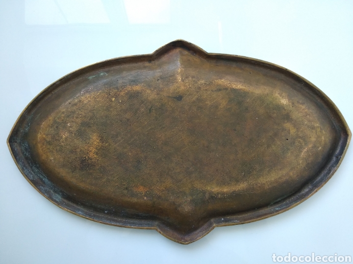 Antig&uuml;edades: Bandeja o centro de mesa en bronce dorado c.1900 - Foto 5