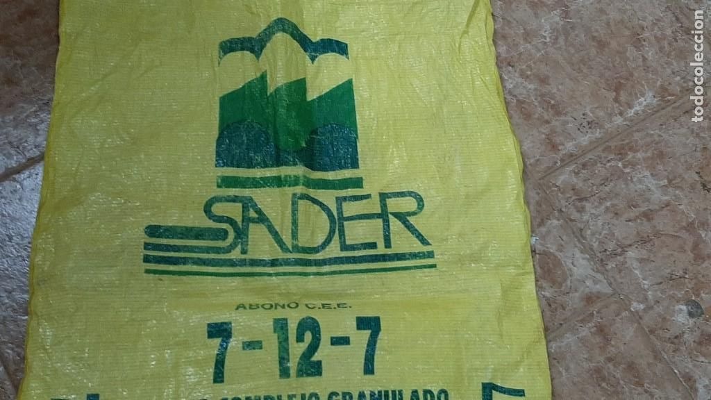 Antig&uuml;edades: SACO PLASTICO SADER - Foto 1