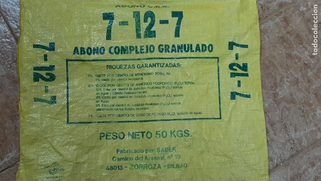 Antig&uuml;edades: SACO PLASTICO SADER - Foto 2