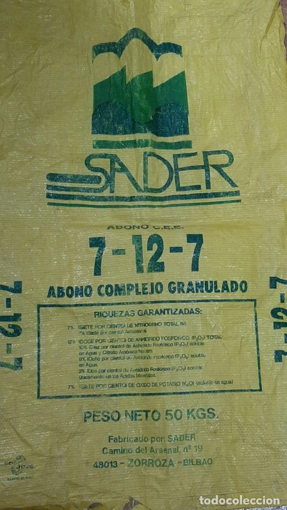 Antig&uuml;edades: SACO PLASTICO SADER - Foto 3