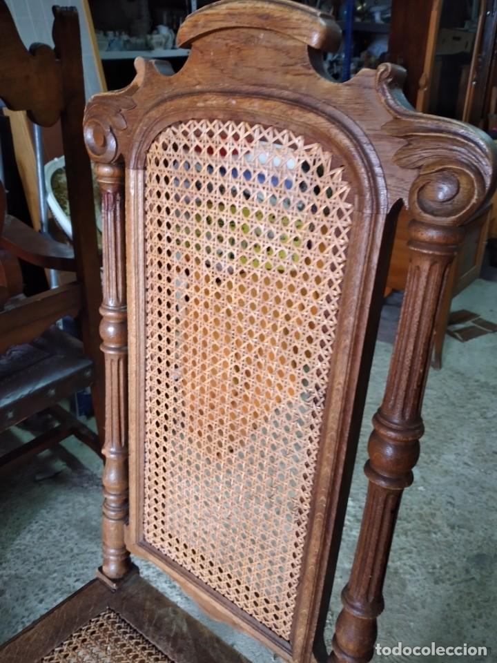 Antig&uuml;edades: Preciosa silla de roble y rat&aacute;n. - Foto 7