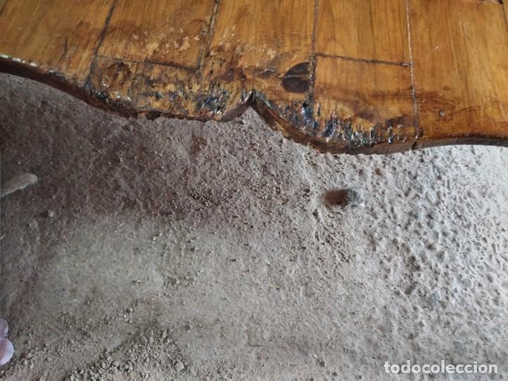 Antig&uuml;edades: Original mesa de centro de madera de pino y cristal estilo rustico. - Foto 10