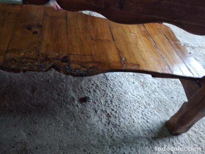 Antig&uuml;edades: Original mesa de centro de madera de pino y cristal estilo rustico. - Foto 13