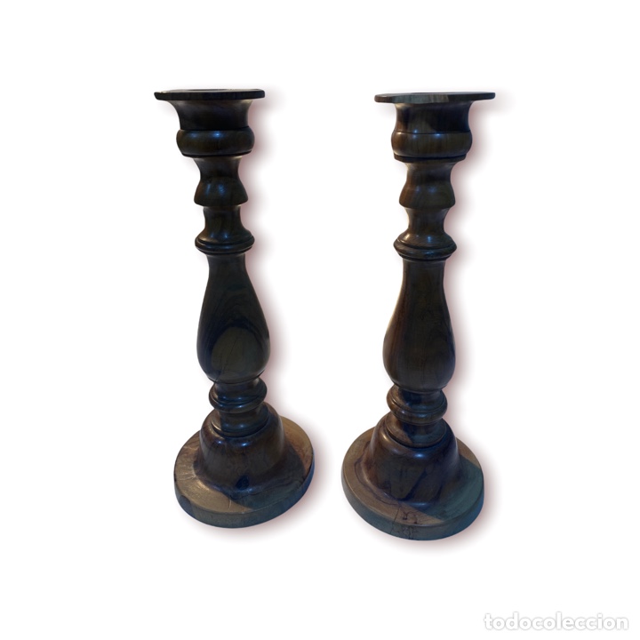 Antig&uuml;edades: Candelabros de madera - Foto 3