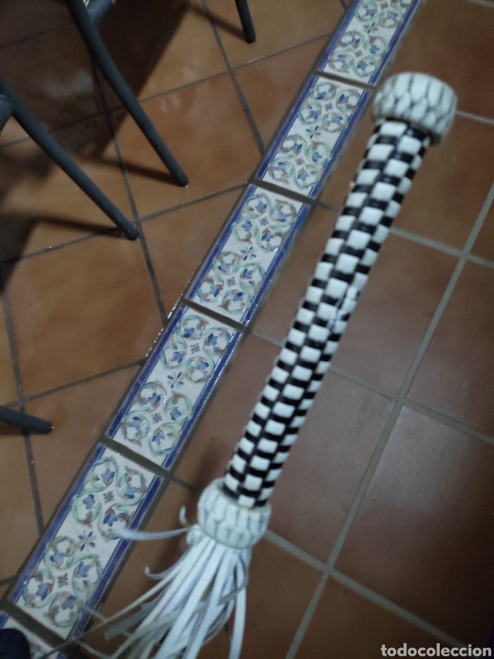 Antigüedades: Cachaba garrota gitana bastón antiguo hecho por artesano de Vélez Málaga - Foto 5 - 301860988