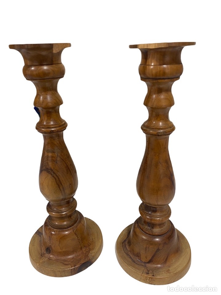 Antig&uuml;edades: Candelabros de madera - Foto 1