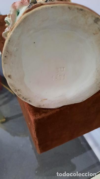 Antigüedades: jarron florero de siglo xix en ceramica tipo mayolica - Foto 3 - 301872453