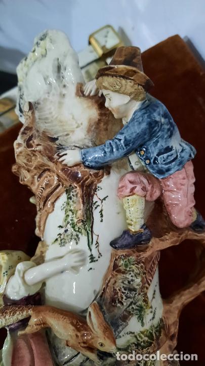 Antigüedades: jarron florero de siglo xix en ceramica tipo mayolica - Foto 5 - 301872453