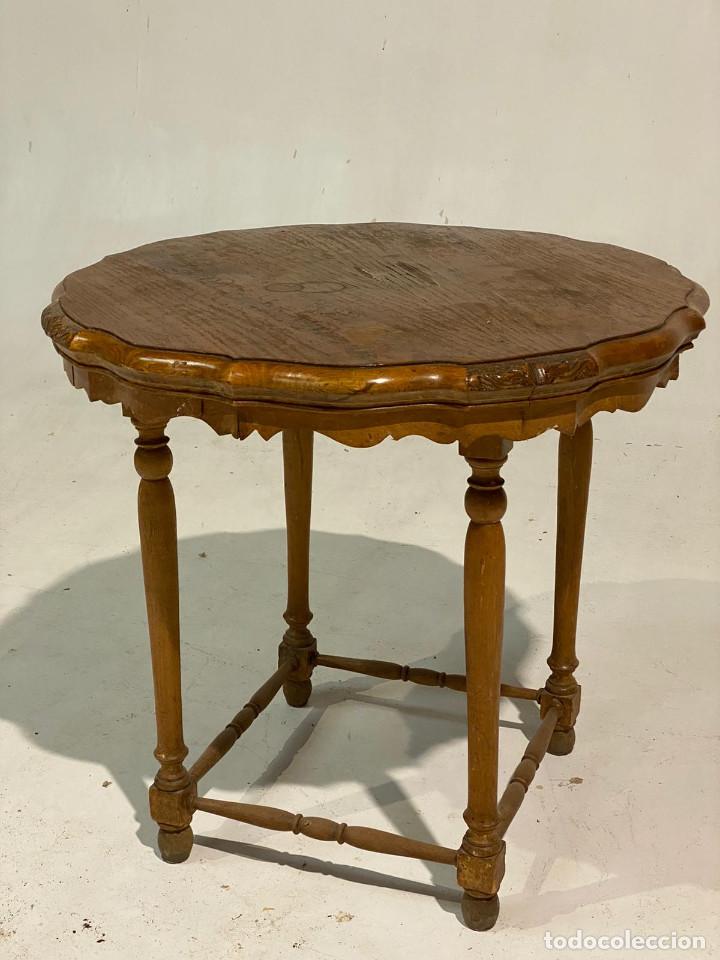 Antig&uuml;edades: Mesa camilla redonda de madera - Foto 1