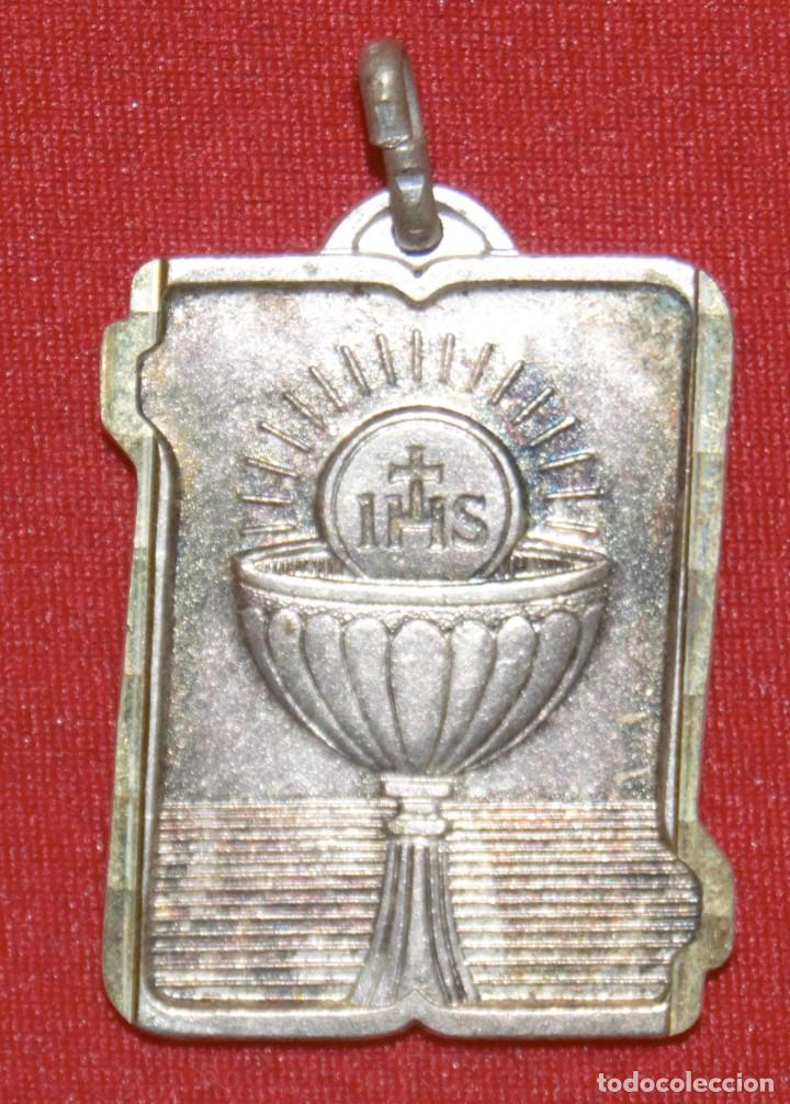 Antig&uuml;edades: Medalla religiosa Primera Comuni&oacute;n - Foto 1