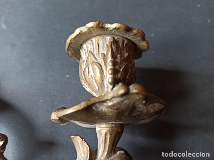 Antig&uuml;edades: Dos apliques de pared de bronce - Foto 6