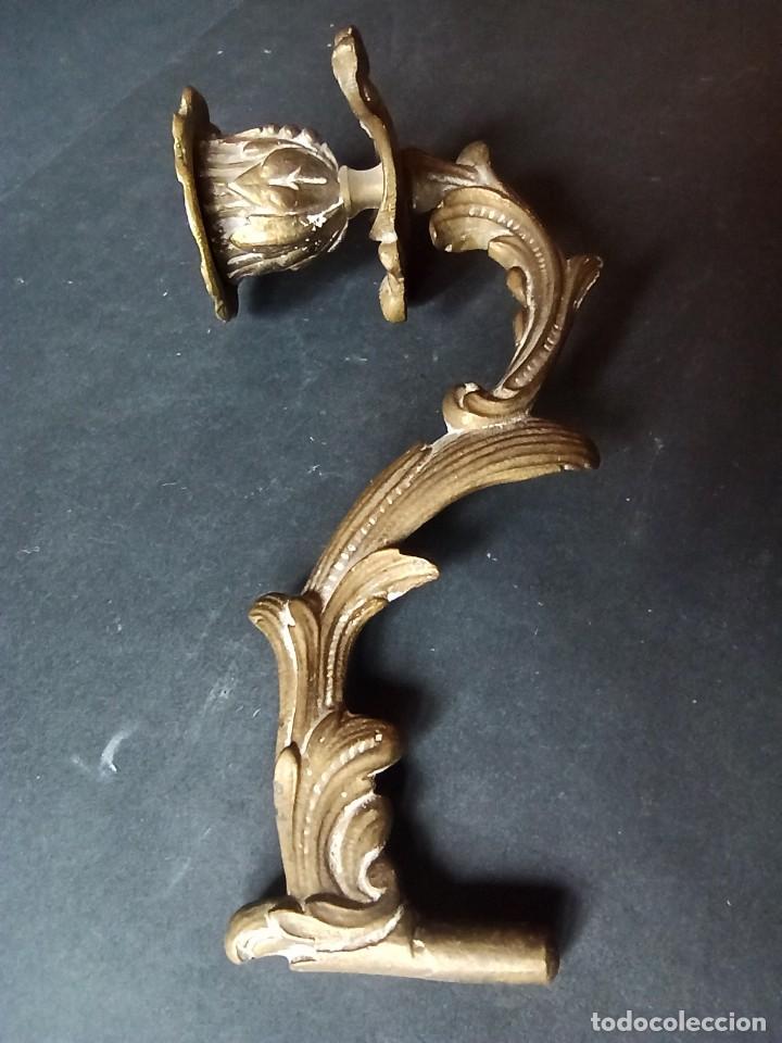 Antig&uuml;edades: Dos apliques de pared de bronce - Foto 8