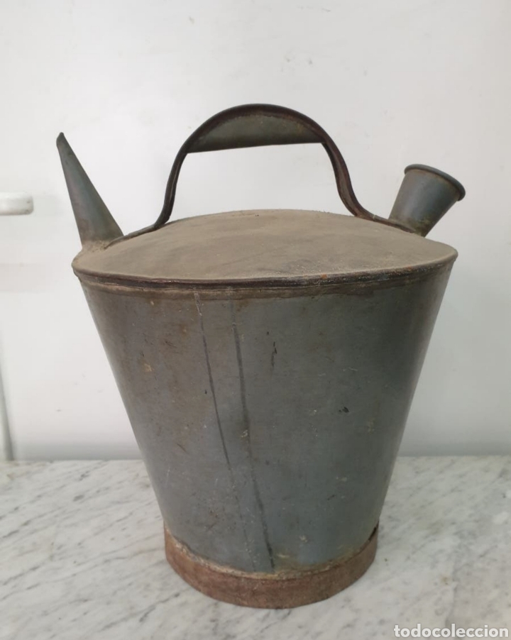 Antig&uuml;edades: Cantir,botijo de zinc - Foto 2