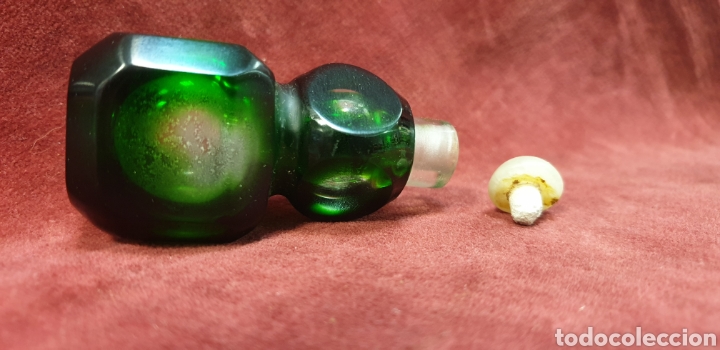 Antig&uuml;edades: Bote rape de cristal verde SNUFF BOTTLE - Foto 2
