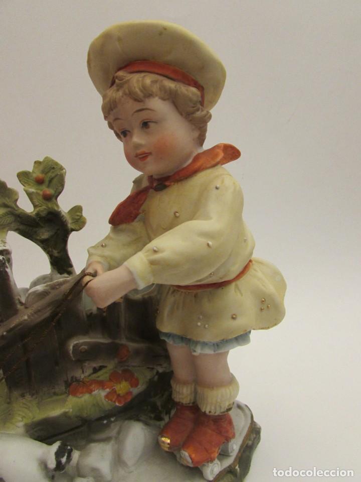 Antig&uuml;edades: HEUBACH BONITO GRUPO DE FIGURAS EN BISCUIT - Foto 6