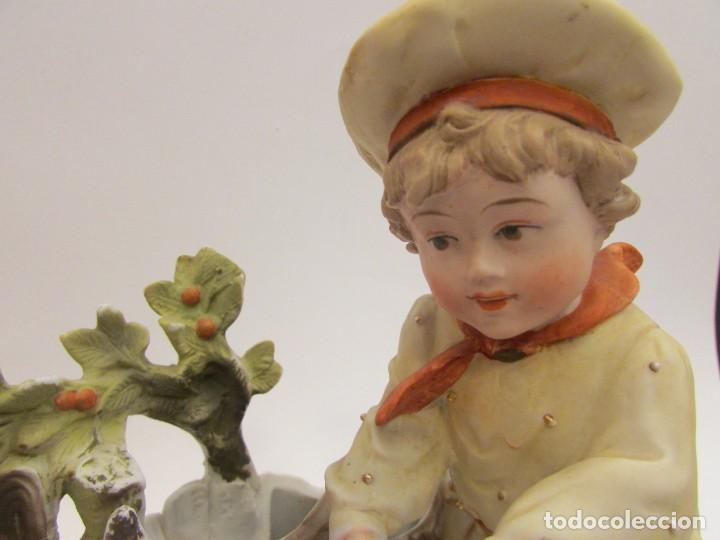 Antig&uuml;edades: HEUBACH BONITO GRUPO DE FIGURAS EN BISCUIT - Foto 8