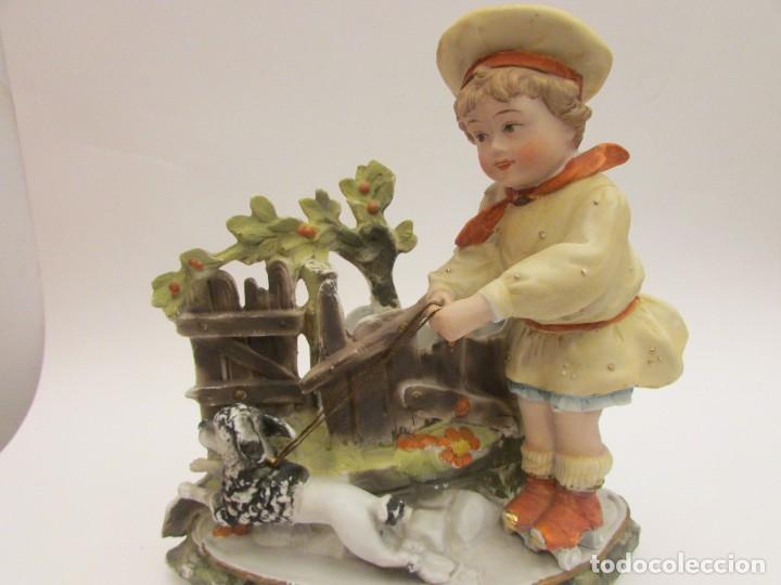 Antig&uuml;edades: HEUBACH BONITO GRUPO DE FIGURAS EN BISCUIT - Foto 13