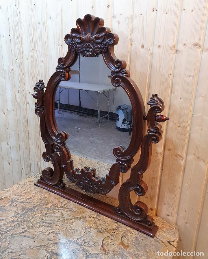 Antig&uuml;edades: TOCADOR CON ESPEJO ESTILO ISABELINO - Foto 5