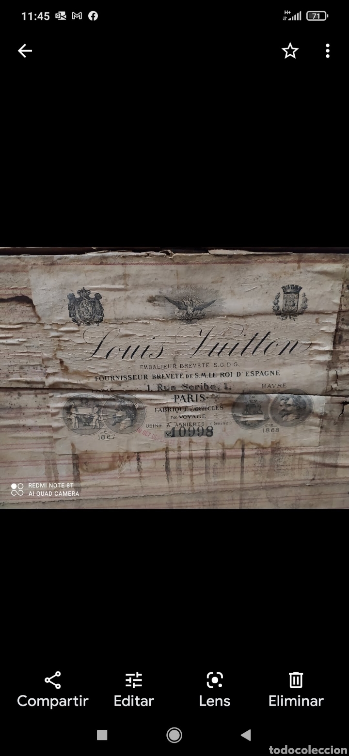 Antig&uuml;edades: BA&Uacute;L LOUIS VUITTON 10998 - Foto 15