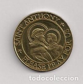 Antig&uuml;edades: MEDALLA MONEDA TOKEN SAINT ANTHONY - Foto 2