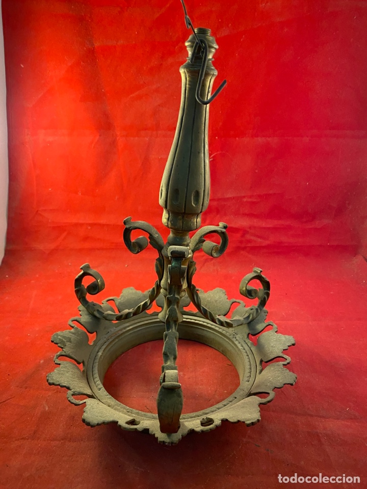 Antig&uuml;edades: L&aacute;mpara de bronce - Foto 2