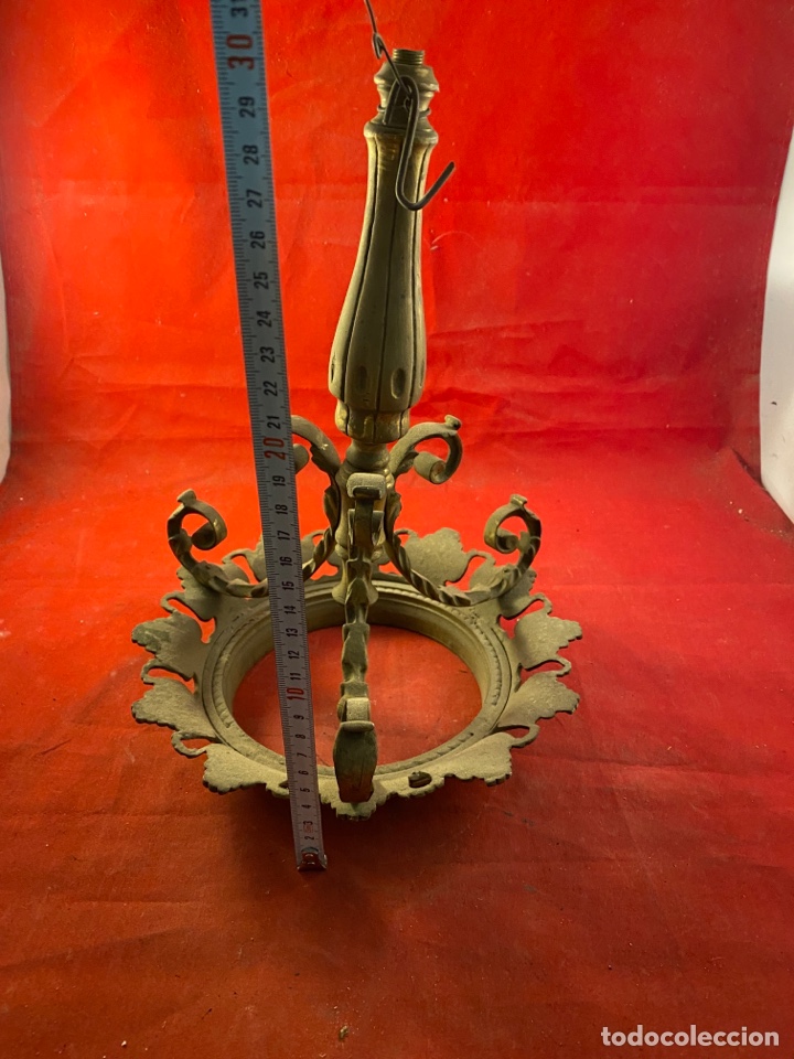 Antig&uuml;edades: L&aacute;mpara de bronce - Foto 3