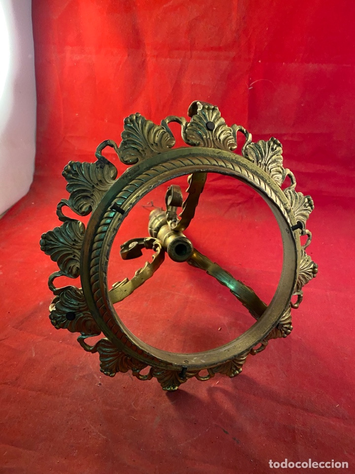 Antig&uuml;edades: L&aacute;mpara de bronce - Foto 4