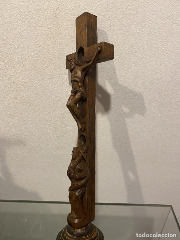 Antigüedades: cruz de ermitaño relicario - Foto 5 - 302408328