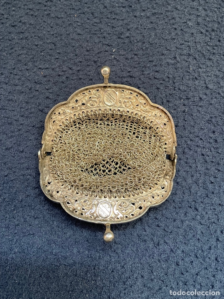 Antig&uuml;edades: Bolso peque&ntilde;o de plata de Ley - Foto 5