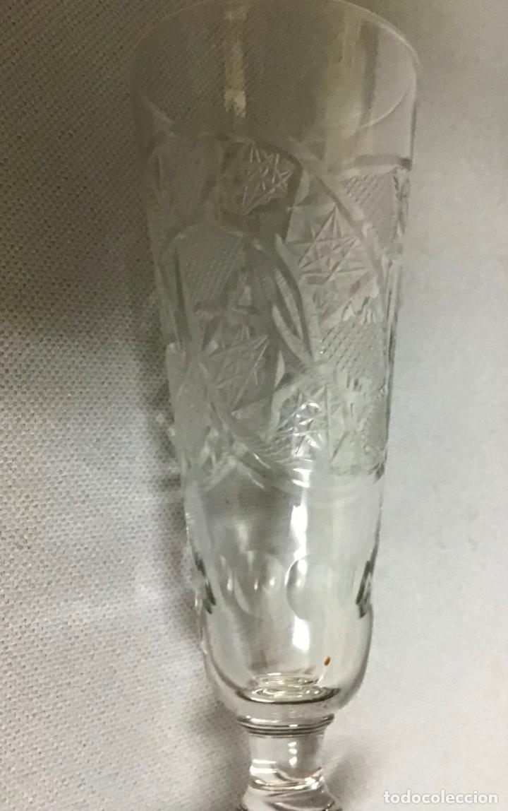 Antig&uuml;edades: LICORERA Y COPAS DE CRISTAL TALLADO - Foto 6