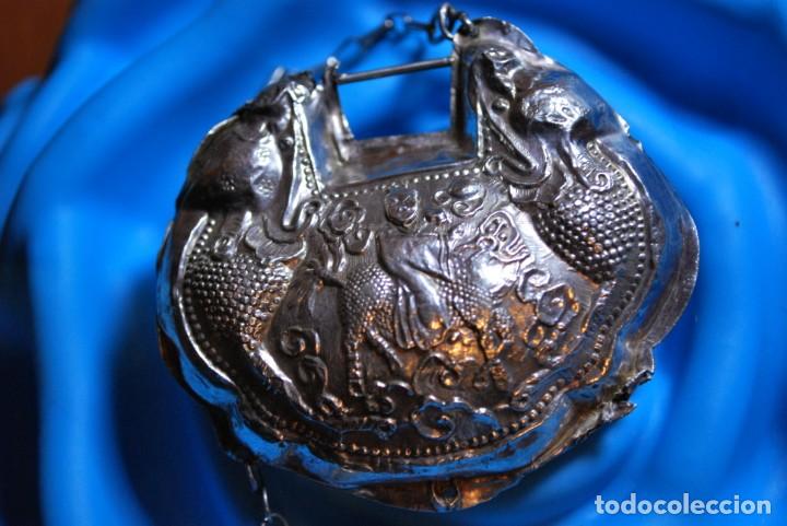 Antig&uuml;edades: Antiguo monedero de plata , para reparar . - Foto 6