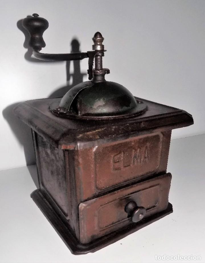 Antiquit&auml;ten: MUY ESCASO MOLINILLO DE CAF&Eacute; DE CHAPA MARCA ELMA. MODELO 1416. TAMA&Ntilde;O 2. ESPA&Ntilde;A. CA. 1924/1945