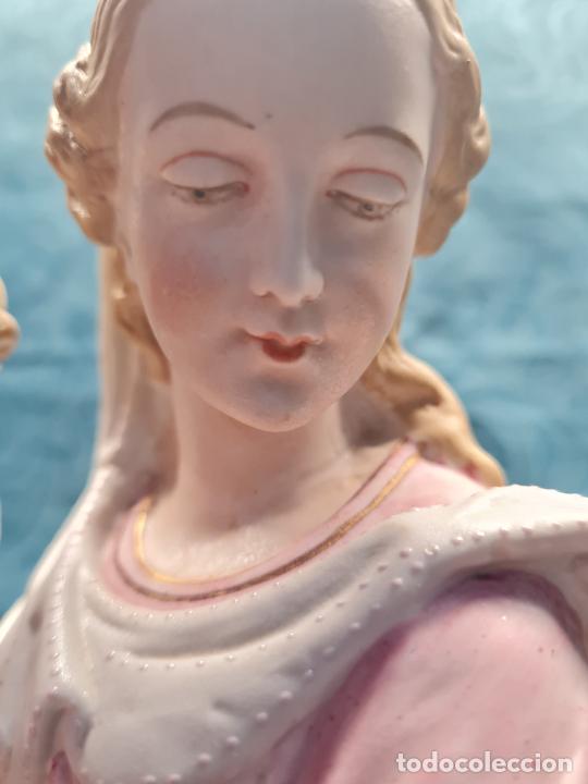 Antig&uuml;edades: VIRGEN CON NI&Ntilde;O EN BRAZOS (biscuit) - Foto 5