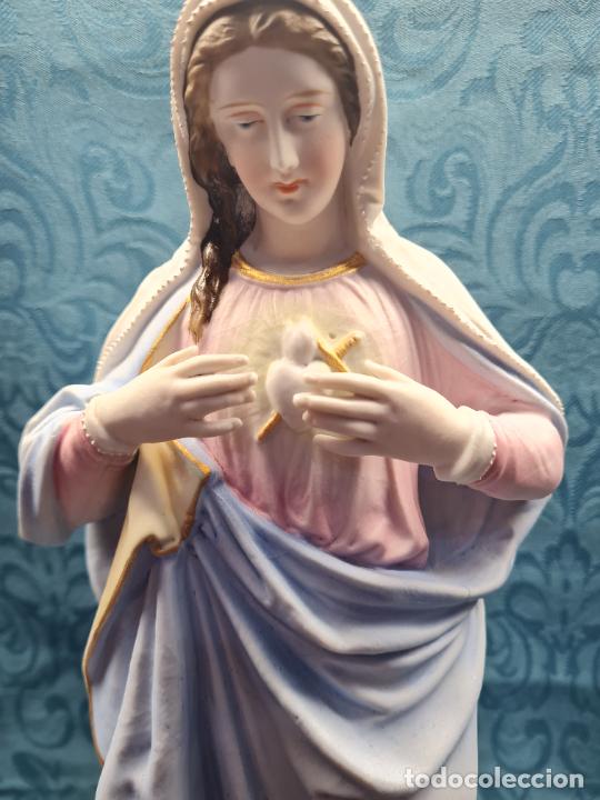 Antig&uuml;edades: VIRGEN SAGRADO CORAZ&Oacute;N (BISCUIT) - Foto 2