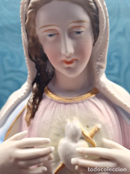Antig&uuml;edades: VIRGEN SAGRADO CORAZ&Oacute;N (BISCUIT) - Foto 3