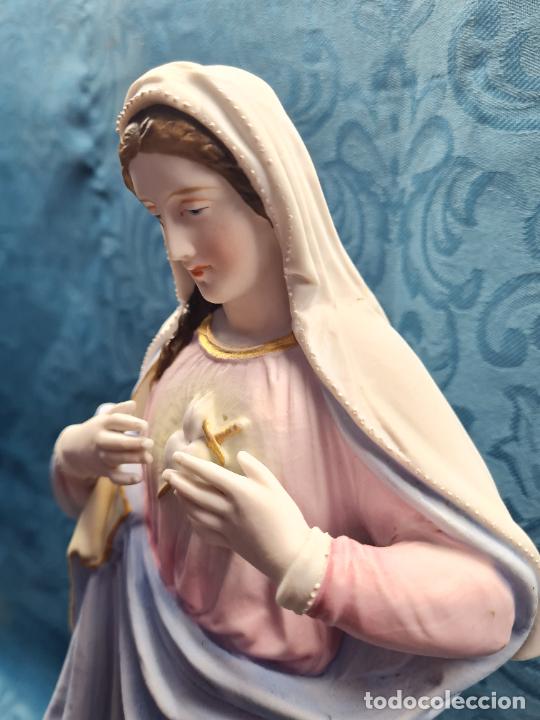 Antig&uuml;edades: VIRGEN SAGRADO CORAZ&Oacute;N (BISCUIT) - Foto 4