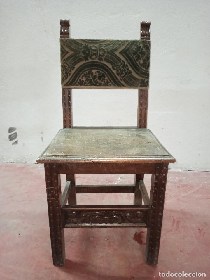 Antig&uuml;edades: Antigua silla de madera tallada - Foto 1